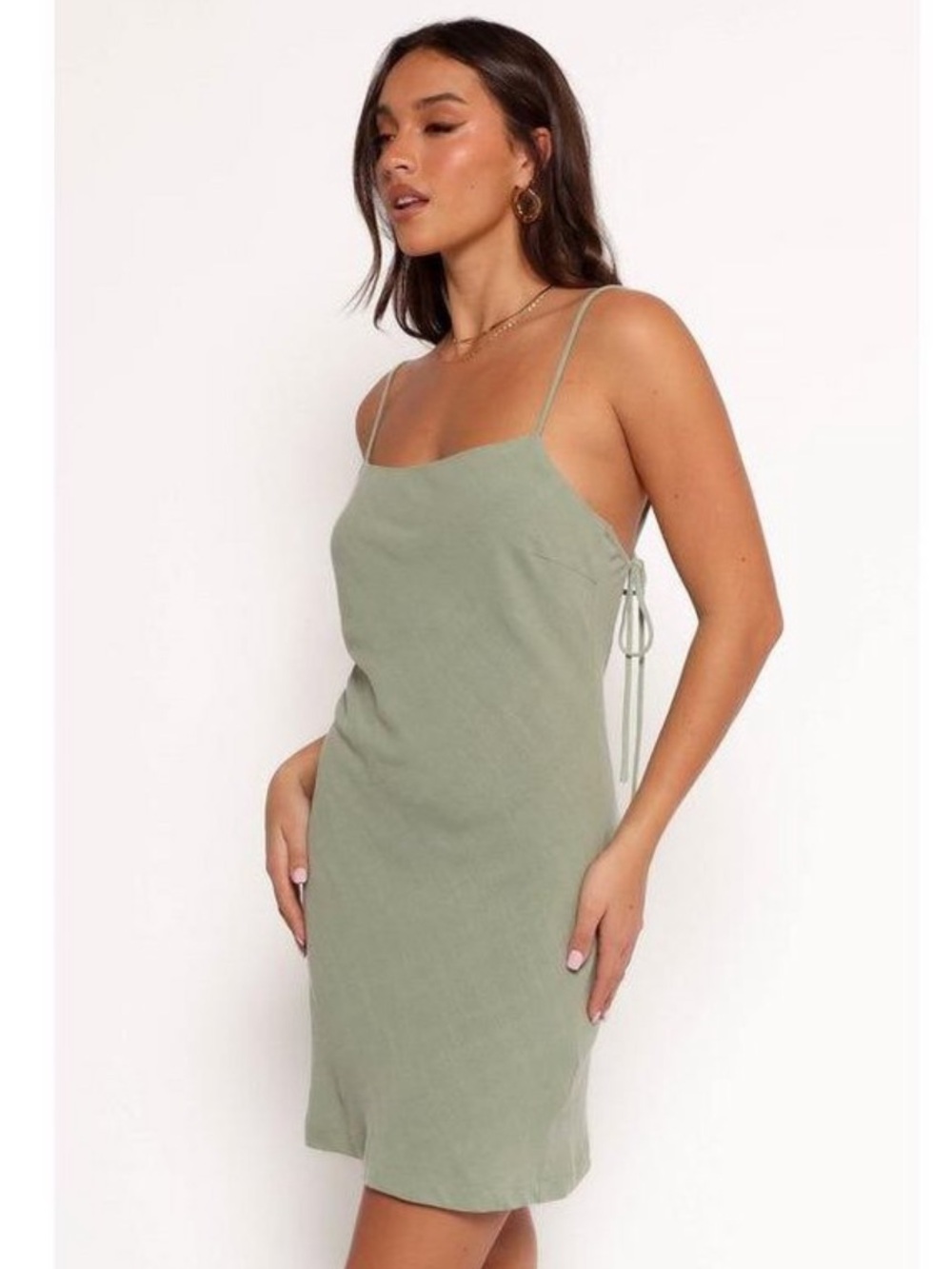 Petal & Pup Sage Green Mini Slip Dress